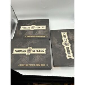 Finders Seekers Mystery Box Lot of 3 Escape Room Games Mixed Themes New, Used